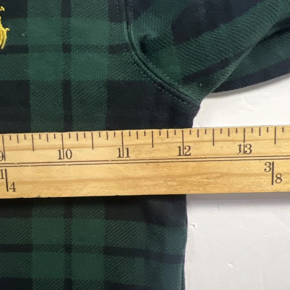 POLO RALPH LAUREN Boys Toddler Rugby Plaid 1/4 Zip Sweater Size 4T
